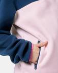 Half Snap Polar Fleece in Powder Pink