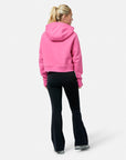 Sierra Half Zip Crop Hoodie in Sangria Sunset