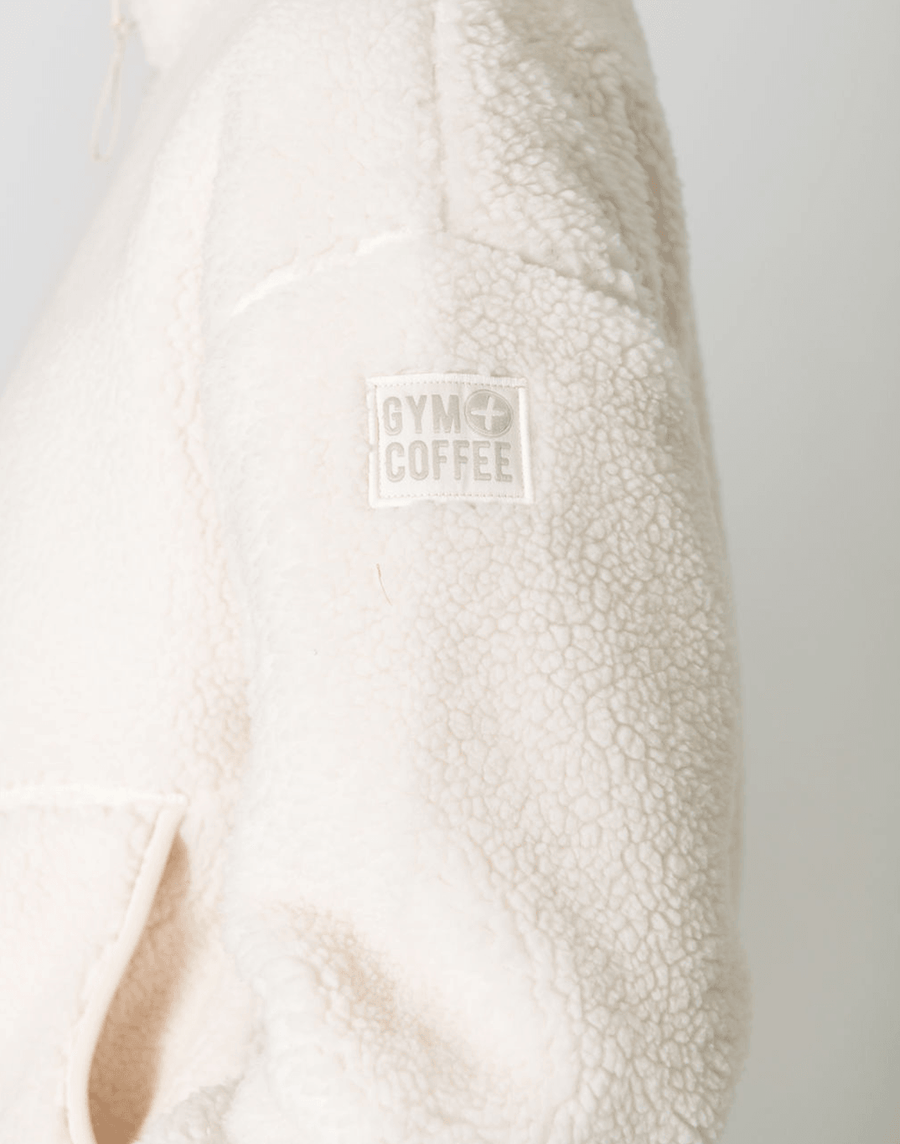 Industry Fleece High Collar Jacket in Cloud White - Fleece - Gym+Coffee IE