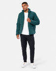 Cord Puffer Jacket in Amazon Green