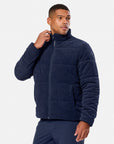 Cord Puffer Jacket in Twilight Navy
