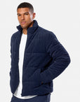 Cord Puffer Jacket in Twilight Navy