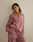 Daily Collared Sweatshirt in Terra Rose