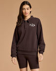 Daily Collared Sweatshirt in Mocha Bean