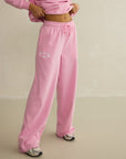 Wide Leg Jogger in Pink Blossom