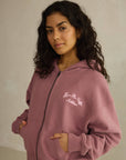 Daily Zip Hoodie in Terra Rose