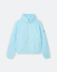 Industry Fleece High Collar Jacket in Baby Blue