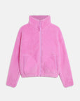 Industry Fleece High Collar Jacket in Neon Pink