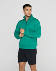 Clubhouse Half Zip in Sprint Green