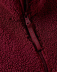 Industry Fleece High Collar Jacket in Cherry Crush
