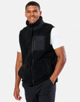 Industry Fleece Gilet in Black