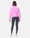 Industry Fleece High Collar Jacket in Neon Pink
