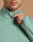 Midlayer in Fresh Green Marl