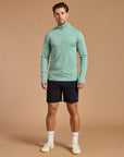Midlayer in Fresh Green Marl