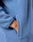 Full Zip Polar Fleece in Oasis Blue
