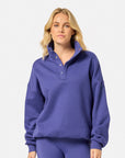 Snap Collar Sierra Sweatshirt in Violet Smoke