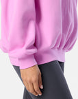 Snap Collar Sierra Sweatshirt in Neon Pink