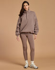 Snap Collar Sierra Sweatshirt in Pebble