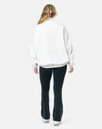 Snap Collar Sierra Sweatshirt in White Marl