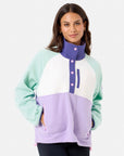 Snap Polar Fleece in Lilac Mint
