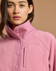 Snap Polar Fleece in Pink Velvet