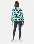 Snap Polar Fleece in Teal Pop Print