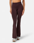 Soft-Motion Flare Legging in Mocha Bean