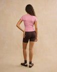 Soft-Motion Tee in Pink Velvet