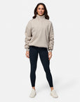 Snap Collar Sierra Sweatshirt in Rich Taupe