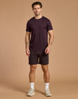Daily Tee in Mahogany Marl