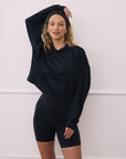 Relaxed Hoodie in Black