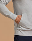 Hoodie in Stone Grey Marl