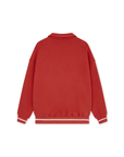 Varsity Funnel Neck Zip Sweatshirt in Crimson Red