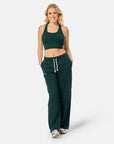 Clubhouse Wide Leg Jogger in Amazon Green