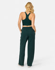 Clubhouse Wide Leg Jogger in Amazon Green