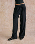 Wide Leg Pant in Black