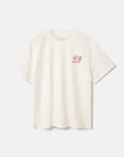 Oversized Print Tee in Warm White