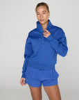 Daily Snap Collar Sweatshirt in Tidal Blue