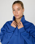 Daily Snap Collar Sweatshirt in Tidal Blue