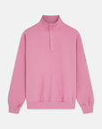 Snap Collar Sierra Sweatshirt in Pink Velvet