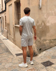 Daily Tee in Stone Grey Marl