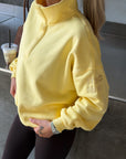 Snap Collar Sierra Sweatshirt in Lemon Sorbet