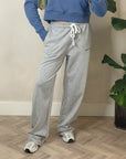 Wide Leg Jogger in Grey Marl