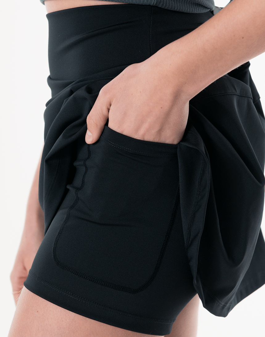 Base Skort in Black Gym Coffee IE