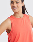 Boxy Crop Vest in Watermelon - Tanks - Gym+Coffee IE