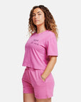 Luna Boxy Tee In Flash Pink - T-Shirts - Gym+Coffee IE