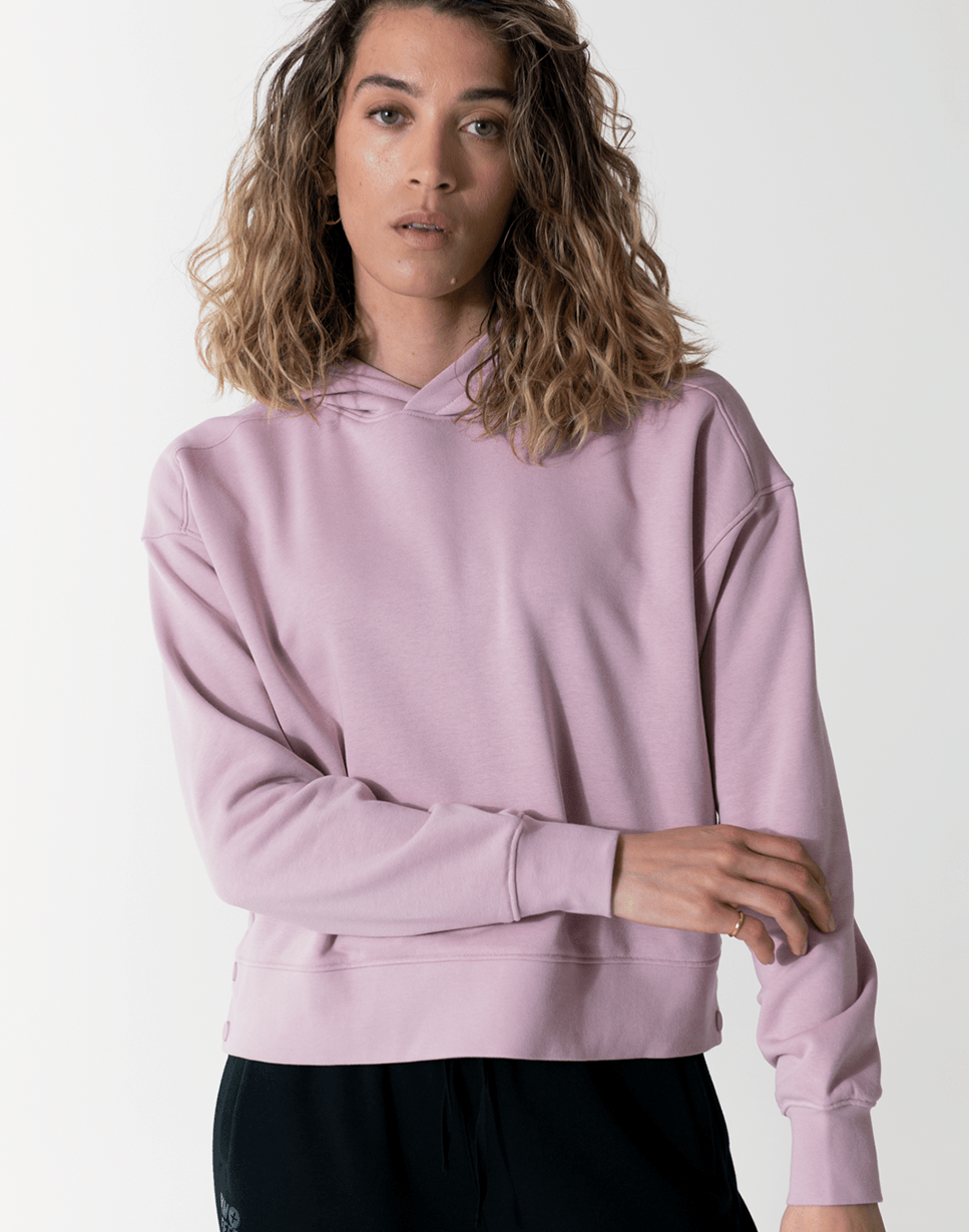 Light purple cropped hoodie sales