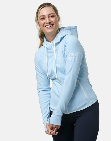 Chill Zip Hoodie in Baby Blue