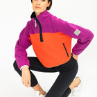 Half Zip Crop Polar Fleece in Very Berry - Fleeces - Gym+Coffee IE