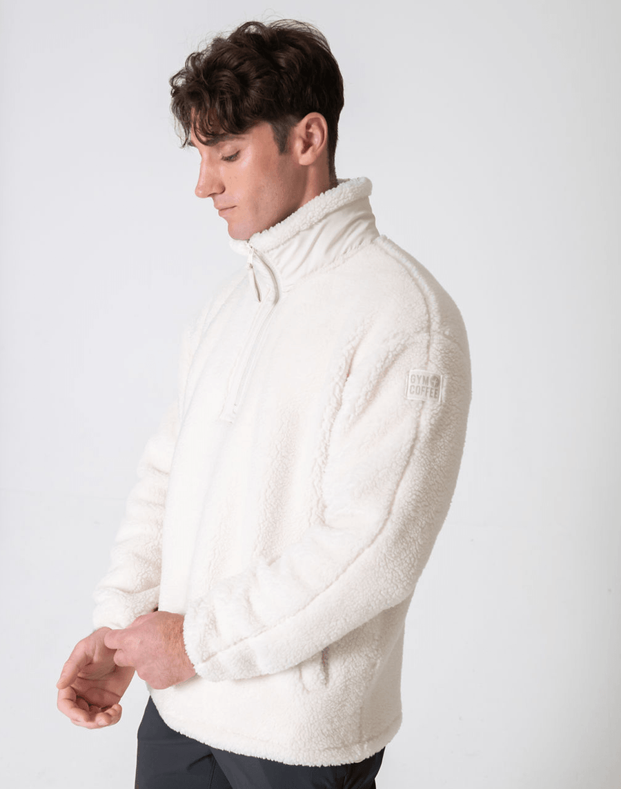 White fleece deals sweater